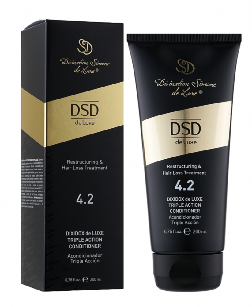 DSD Triple Action Conditioner<br>Hármas hatású hajbalzsam<br>Stimulálja a hajnövést és javítja a hajstruktúrát <br> 4.2